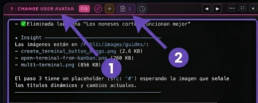 Terminal showing dynamic title and current changes in CodeAgentSwarm
